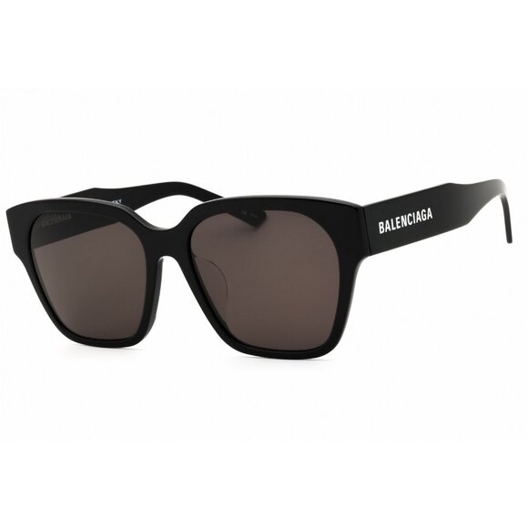 Balenciaga BB0215SA 001 Black/Grey Full-Rim Square Unisex  Balenciaga Sunglasses BB0215SA-001-56 New with tags